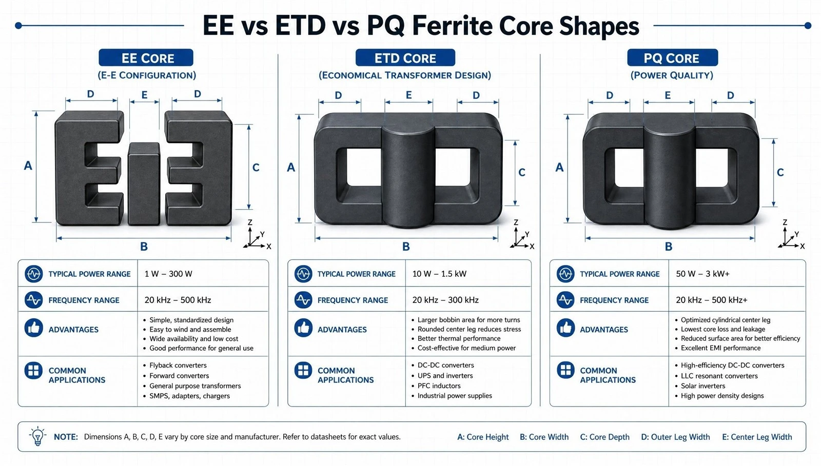 EEETDPQFerriteCoreComparison500kb EEETDPQFerriteCoreComparison500kb